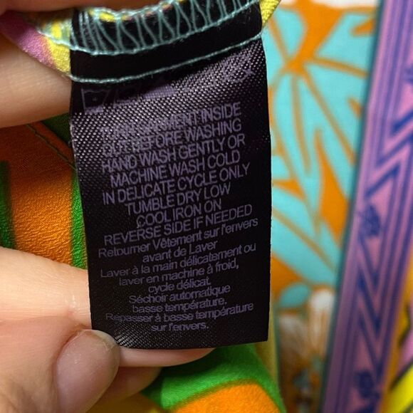 Hale Bob Long Sleeve Contrasting Print Shift Dress S NWOT - Picture 12 of 14